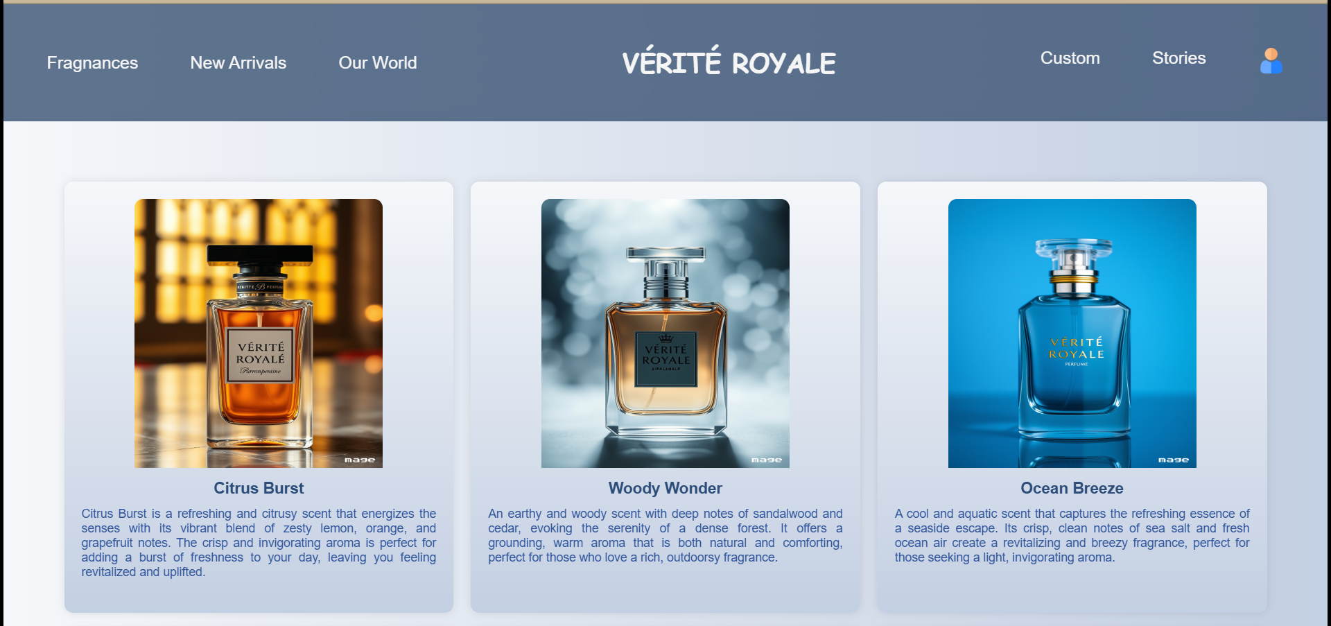 VÉRITÉ ROYALE e-commerce website preview